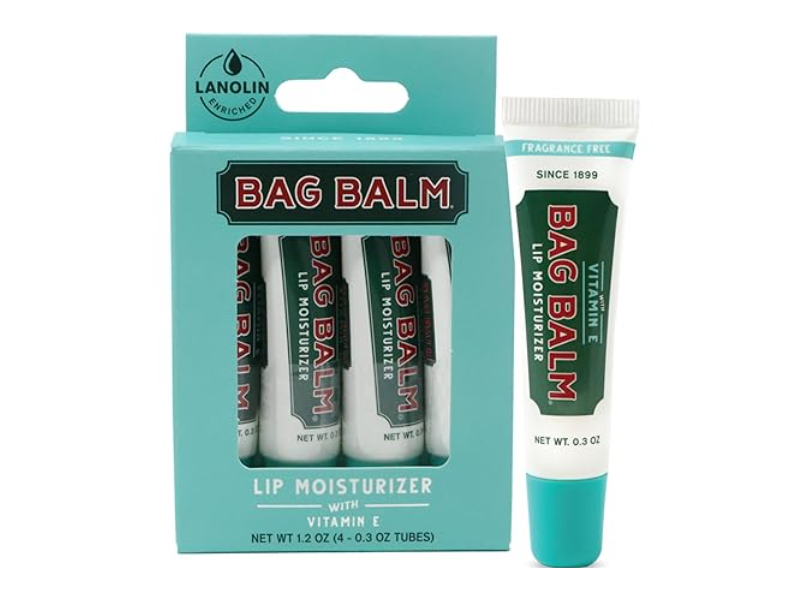 Bag Balm Lip Balm, Vitamin E, 0.3 oz, Pack Of 4