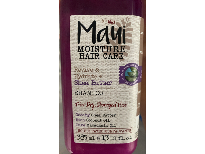 Maui Moisture Revive & Hydrate Shampoo, Shea Butter, Coconut Oil & Macadamia Oil, 13 fl oz/385 mL