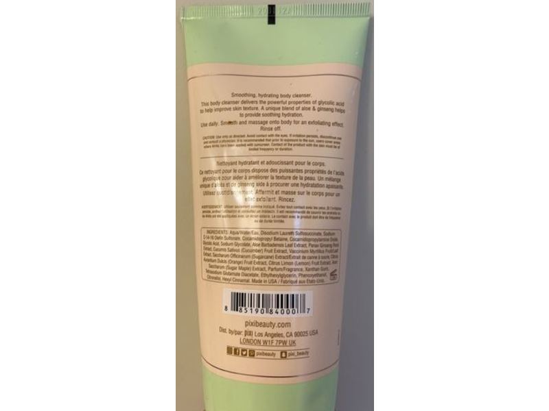 Pixi Glycolic Body Wash, Body Treats, 6.8 fl oz/200 mL