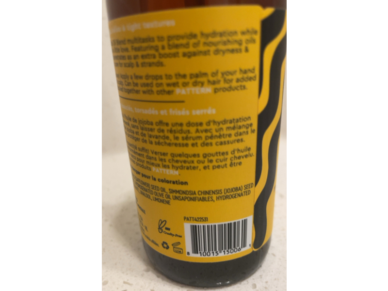 Pattern Beauty Hair Serum, Jojoba Oil Bland, 3.9 fl oz/115.3 mL