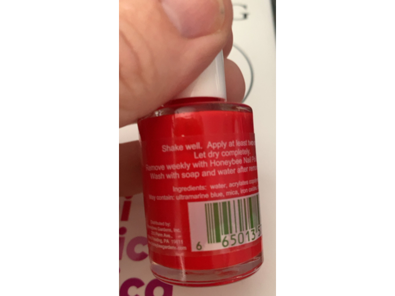 Honeybee Gardens Water-Based Nail Enamel, Wild Fire, 0.5 fl oz/14 mL