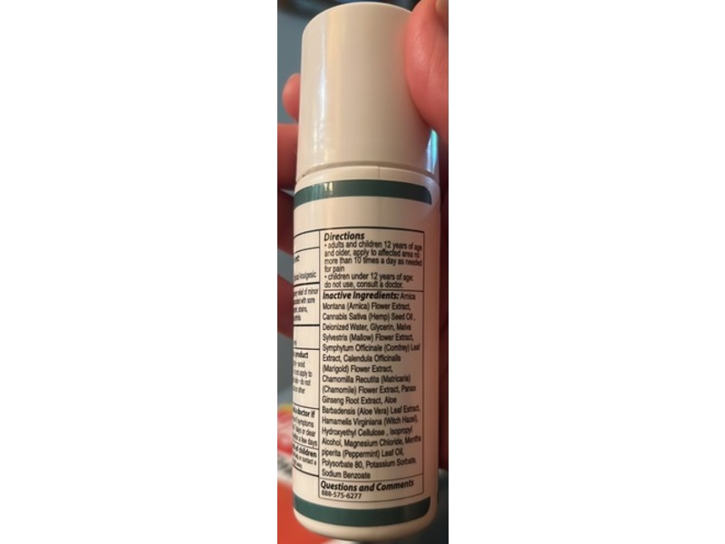Mars Wellness MG+ Roll On, 5% Menthol, Magnesium & Arnica, 3 fl oz