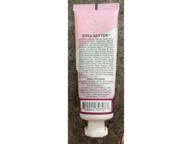 Eos Shea Better Hand Cream, Pomegranate Raspberry, 1 fl oz/30 mL