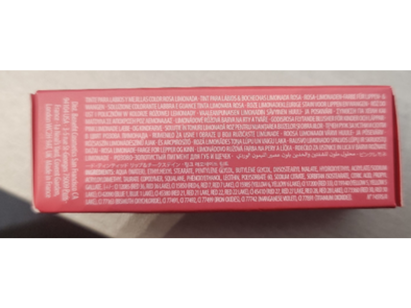 Benefit Play Tint Liquid Lip Blush & Tint, Pink-Lemonade, 0.2 fl oz/6 mL