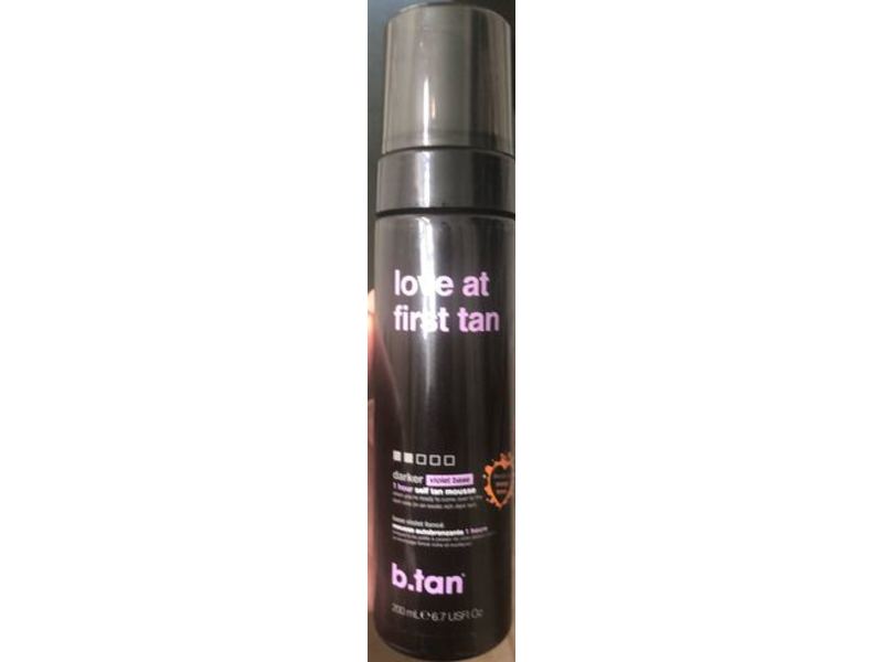 B.Tan Love at First Tan Self Tan Mousse, Darker Violet Base, 6.7 fl oz/200 mL