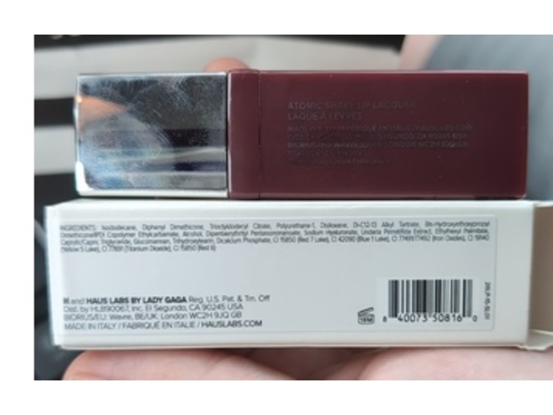 Haus Labs By Lady Gaga Atomic Shake Lip Lacquer, Mahogany, 0.14 fl oz/4 mL