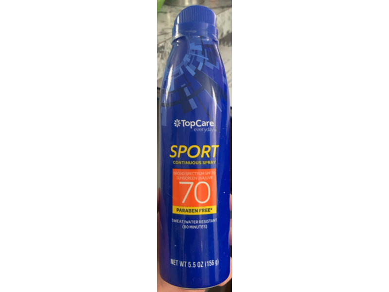TopCare Sport Continuous Sunscreen Spray , SPF 70, 5.5 oz/156 g