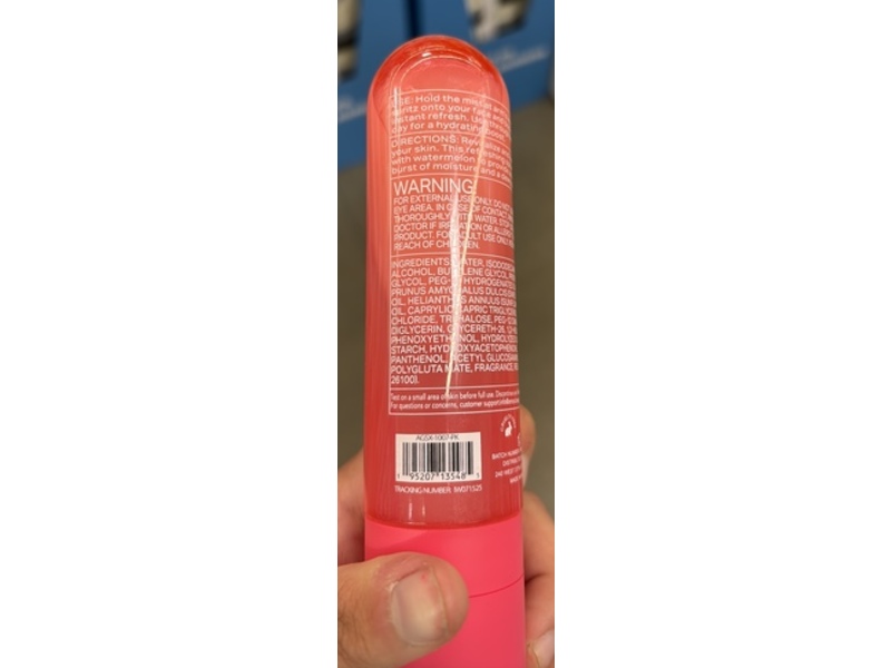 Amora Glow Refresh Hydration Mist, Watermelon, 3.38 fl oz/100 mL