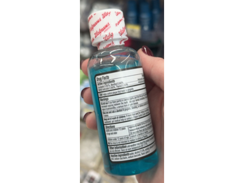 Walgreens Antiplaque Mouth Rinse, Mint Flavor, 3.2 fl oz/94 mL