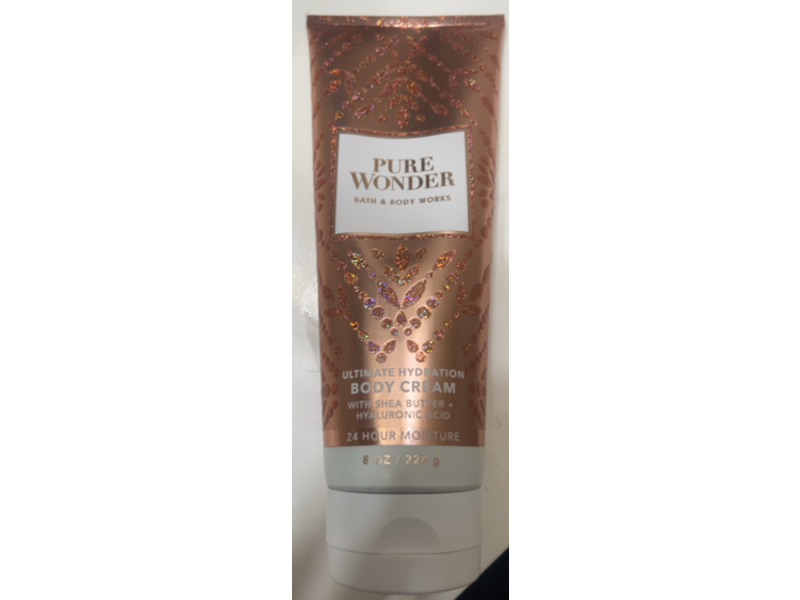 Bath & Body Works Pure Wonder Ultimate Hydration Body Cream, Shea Butter + Hyaluronic Acid , 8 oz/226 g