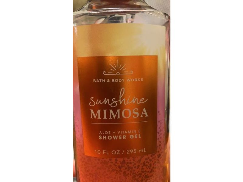 Bath & Body Works Sunshine Mimosa Shower Gel, Aloe Vitamain E, 10 fl oz/295 mL