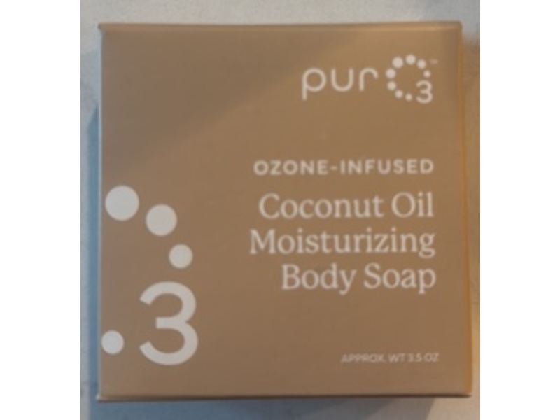 Puro3 Ozone-Infused Moisturizing Body Soap, Coconut Oil, 3.5 oz, Pack Of 3