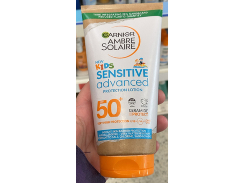 Garnier Ambre Solaire Kids Sensitive Protection Lotion, SPF 50+, 175 mL