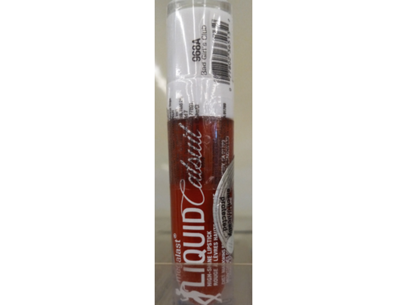 wet n wild Mega Last Catsuit High-Shine Liquid Lipstick, Red Bad Girl's Club, 0.21 oz