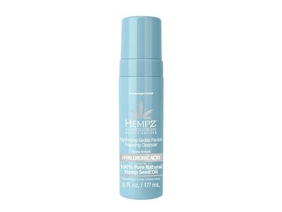 Hempz Hydrating Gentle Facial Foaming Cleanser, Hyaluronic Acid, 6 fl oz/177 mL