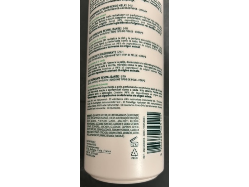 NUXE Body Reve De The Revitalising Moisturising Milk, Green Tea Extract, 13.5 fl oz/400 mL