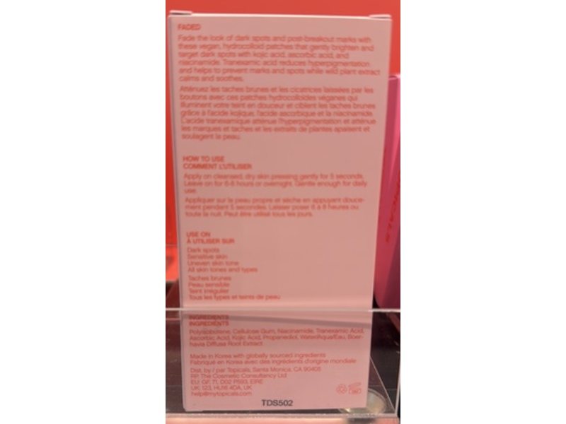 Topicals Faded Brightening Dark Spot Patches, 20 Count