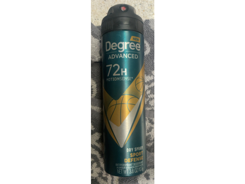 Degree Sport Defense Antiperspirant Deodorant, Dry Spray, 3.8 oz/107 g