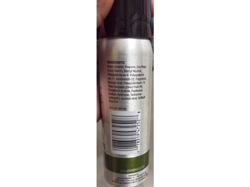 Vigorol Mega Moisture Mousse, Olive Oil, 2.5 fl oz/73 mL