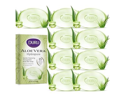 Duru Gentle Cleansing Transparent Body Bar Soap, Aloe Vera, 3.75 fl oz/106 g, Pack Of 9
