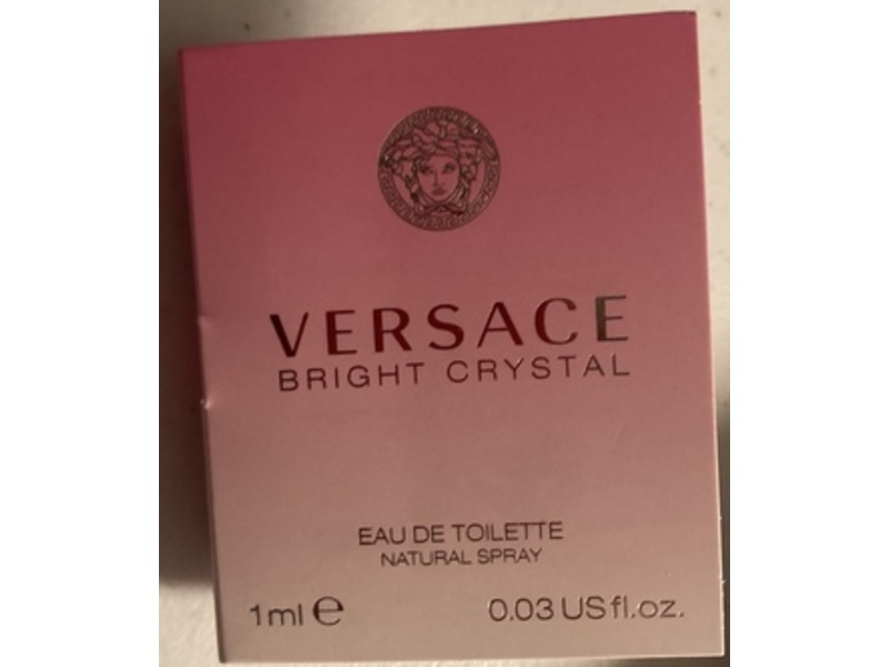Versace Bright Crystal Eau De Toilette Natural Spray, Bright Crystal, 0.03 fl oz/1 mL, 3 Count