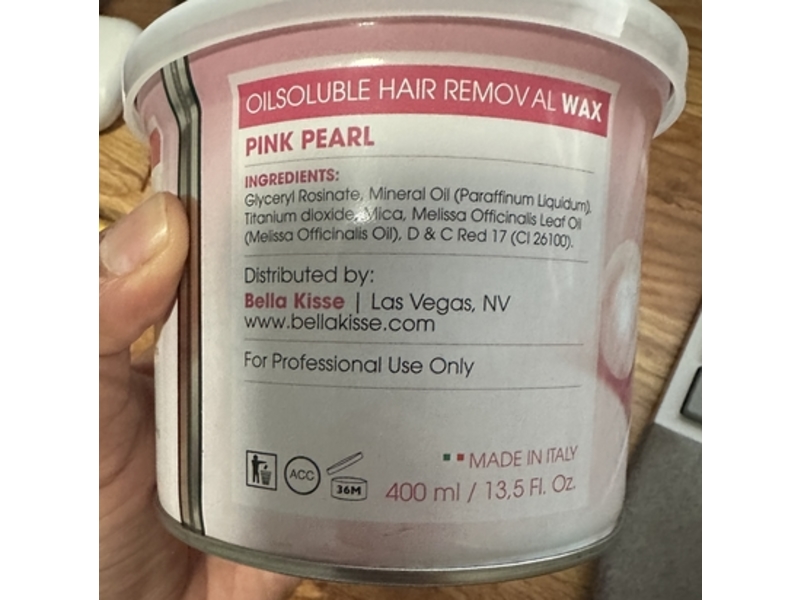 BellaKisse Quality Soft Wax, Pink Pearl, 13.5 fl oz/400 mL