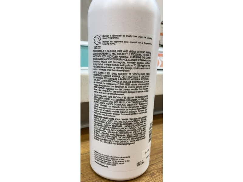 Biolage Rebalancing Shampoo, Clean Reset, 33.8 fl oz/1 L