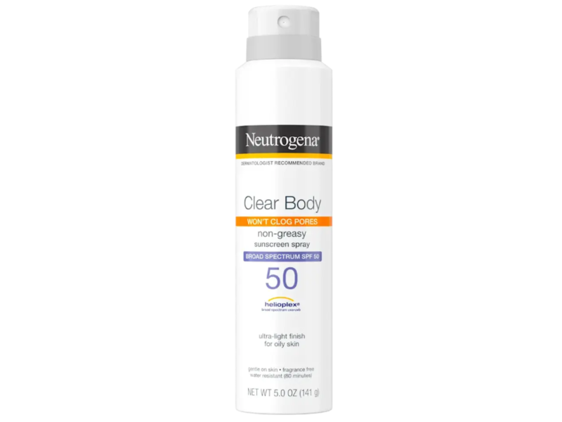 Neutrogena Clear Body Sunscreen Spray, SPF 50 , 5 oz/141 g