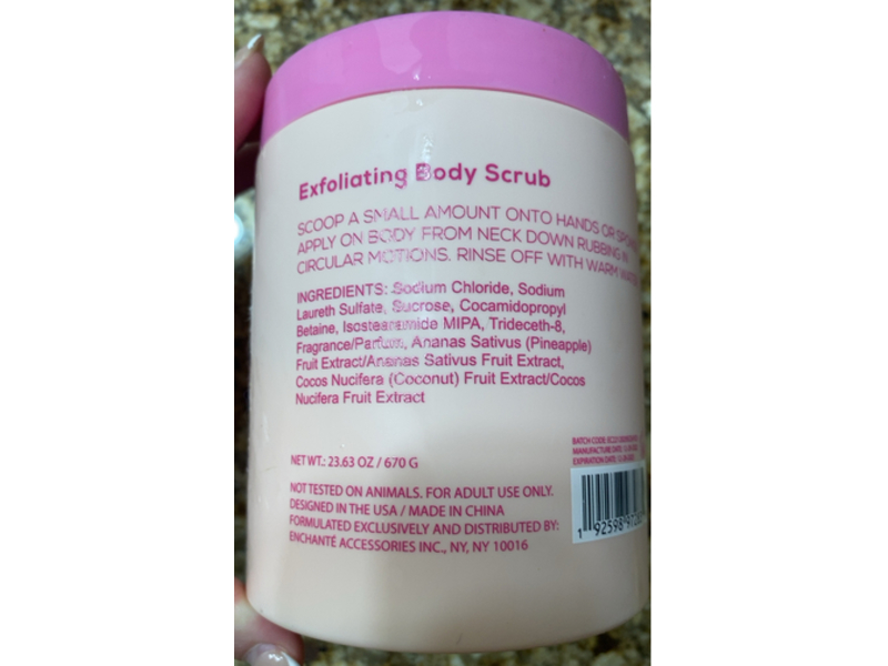 Body Prescriptions Wild Thing Exfoliating Body Scrub, Pineapple Coconut, 23.63 oz/670 g
