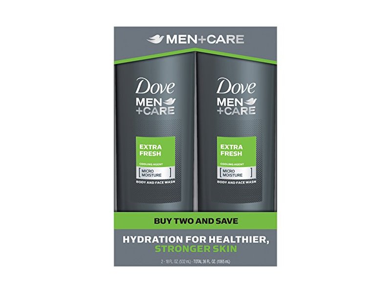 Dove Men+Care Body Wash, Extra Fresh 18 oz, Twin Pack Ingredients and