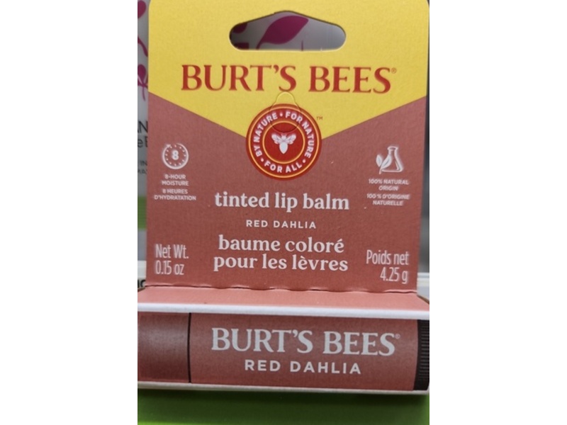 Burt's Bees Tinted Lip Balm, Red Dahlia, 0.15oz/4.25 g