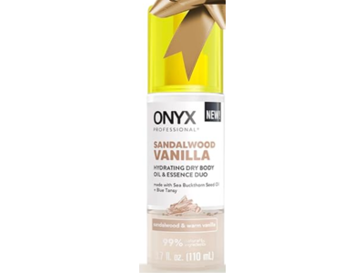 Onyx Professional Hydrating Body Shimmer Mist, Sandalwood Vanilla, 3.38 fl oz/100 mL