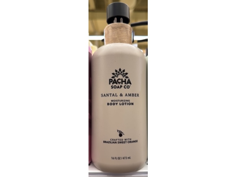 Pacha Moisturizing Body Lotion, Santal & Ambe, 16 fl oz/473 mL, Pack Of 2