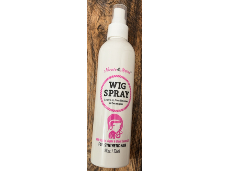 Nicole & Alyssa Wig Spray Leave-in Conditioner & Detangler, 8 fl oz/236 mL