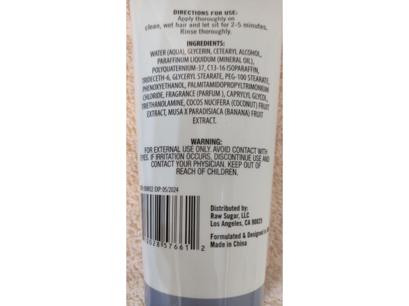 Bolero Beverly Hills Moisture + Hydrate Hair Masque, Coconut Milk + Banana, Jojoba Oil, 5 fl oz/147.8 mL