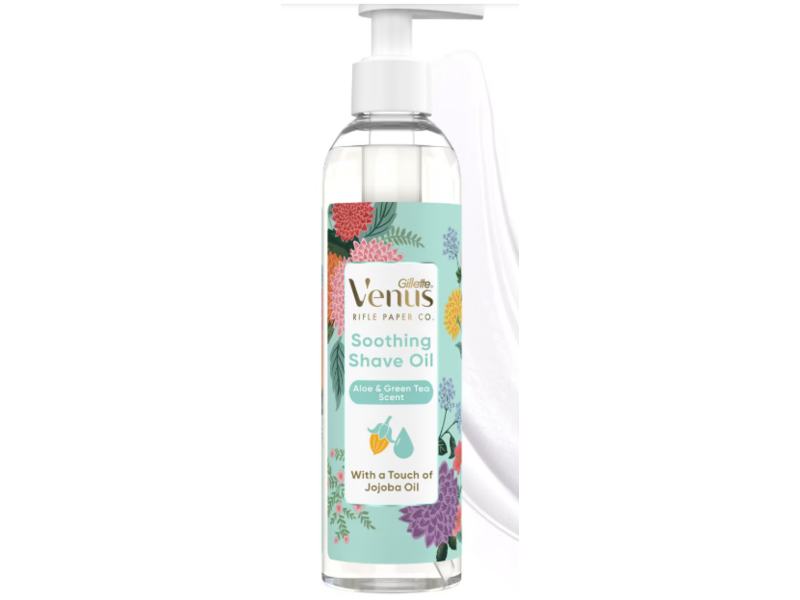 Gillette Venus Soothing Shave Oil, Aloe & Green Tea Scent, 7.7 fl oz/227 mL