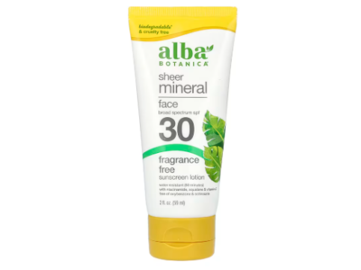 Alba Botanica Face Sunscreen Lotion, SPF 30, 2 fl oz/59 mL