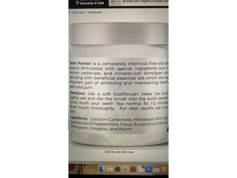 Viva Doria Natural Tooth Powder, Mint, 10 oz/283 g