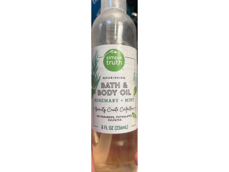 Simple Truth Nourishing Bath & Body Oil, Rosemary + Mint, 8 fl oz/236 mL