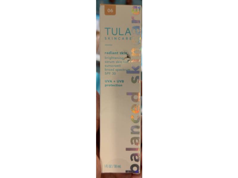 Tula Skin Care Radiant Skin Brightening Serum Skin Tint, 06, SPF 30, 1 fl oz/30 mL