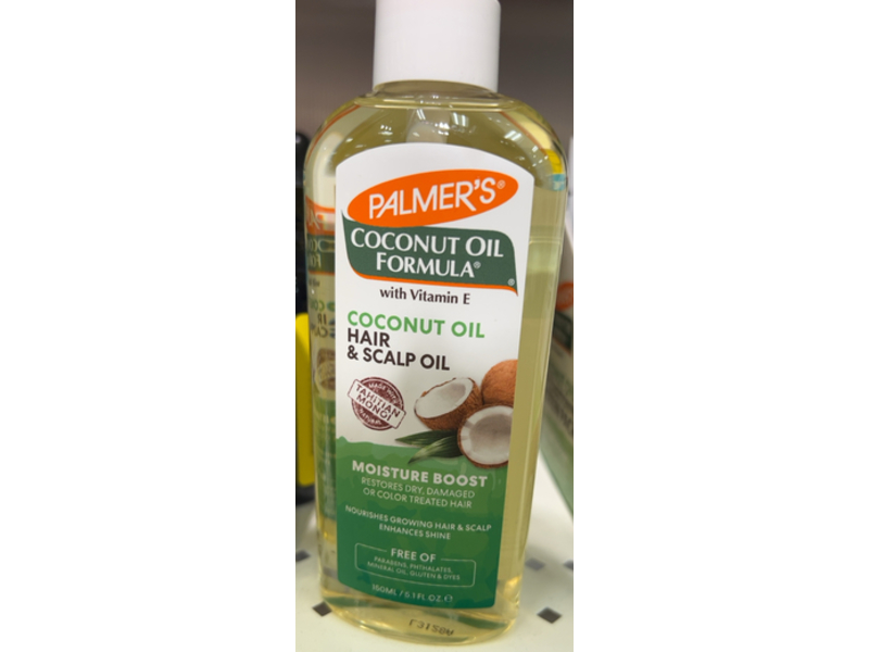 Palmer's Moisture Boost Hair & Scalp Oil, Coconut Oil, Vitamin E, 5.1 fl oz/150 mL