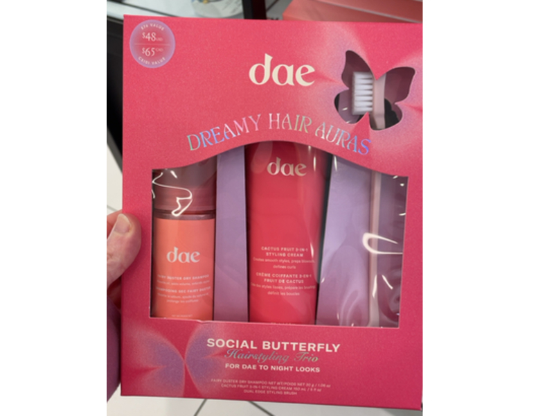 Dae Social Butterfly Hairstyling Trio Set, 1.06 oz/30 g & 5 fl oz/150 mL