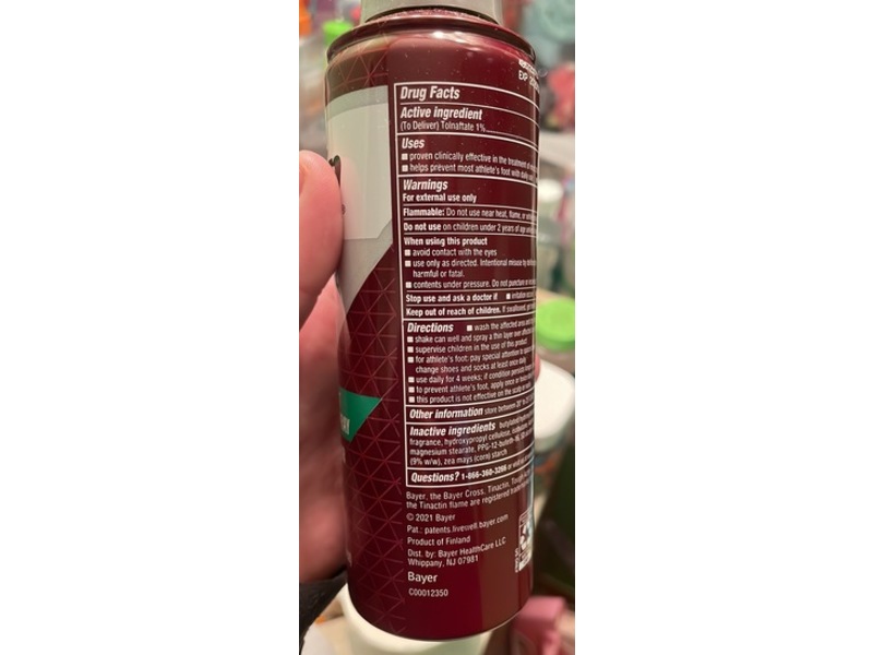 Tinactin Tolnaftate Antifungal Foot Deodorant Powder Spray, 4.6 oz/133 g
