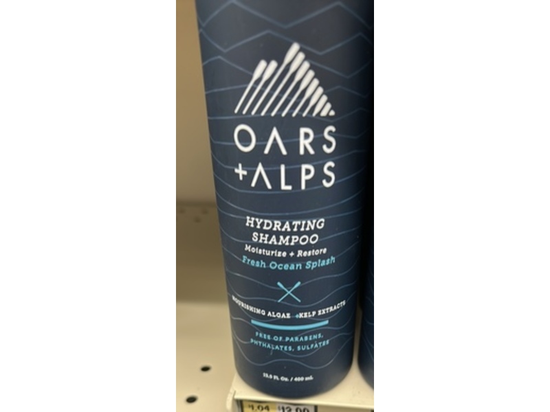 Oars + Alps Hydrating Shampoo, Fresh Ocean Splash, 13.5 fl oz/400 mL