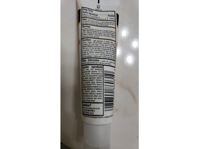 Neutrogena Clear Face Sunscreen, SPF 30, 3.0 fl oz