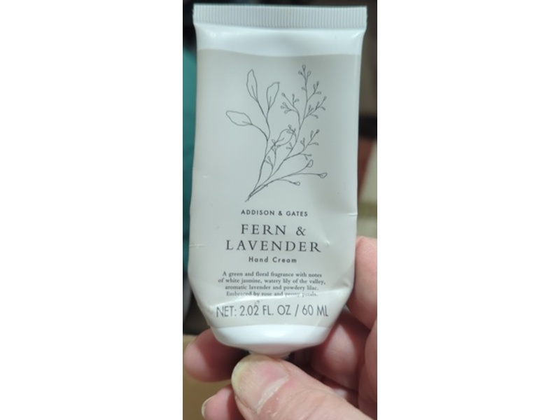 Addison & Gates Hand Cream, Fern & Lavender, 2.02 fl oz/60 mL