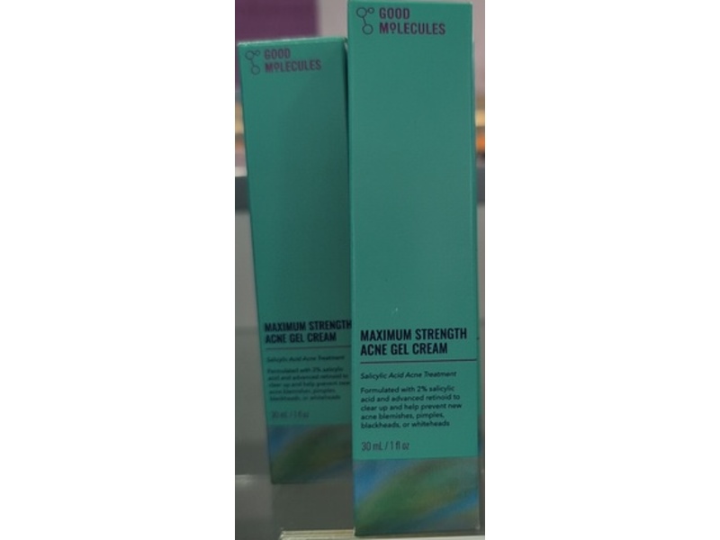 Good Molecules Maximum Strength Acne Gel Cream, 2% Salicylic Acid, 1 fl oz/30 mL