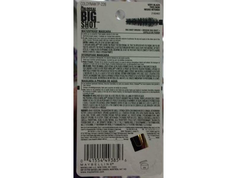 Maybelline New York The Colossal Big Shot Volum' Express Mascara, 226 Very Black, 0.32 fl oz/95 ml