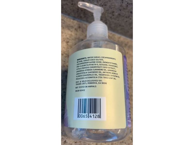 Trader Joe's Lavender Chamomile Hand Soap, 17 fl oz/503 mL