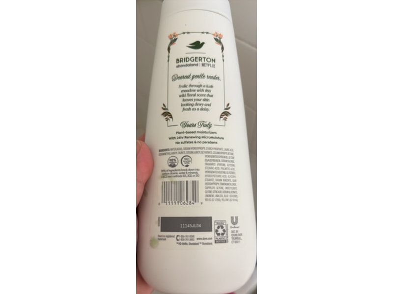 Dove Bridgerton Love & Meadows Body Wash, Bergamot & Wildflowers, 20 fl oz